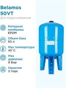 Гидроаккумулятор 50л BELAMOS 50VT